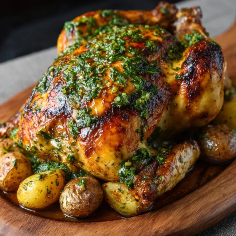 Red Chimichurri Whole Roasted Chicken Recipe