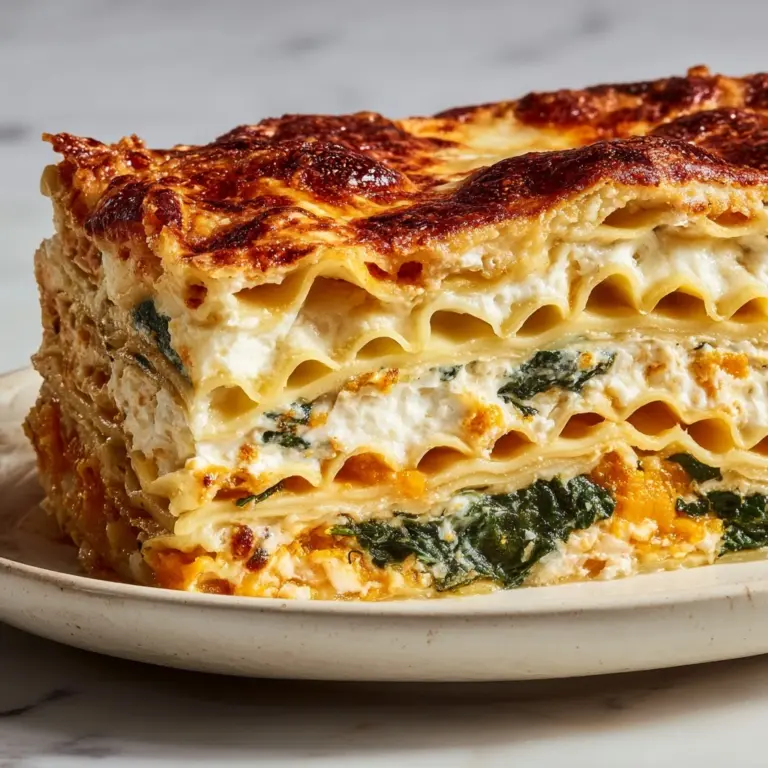 Butternut Squash and Spinach Lasagna Recipe