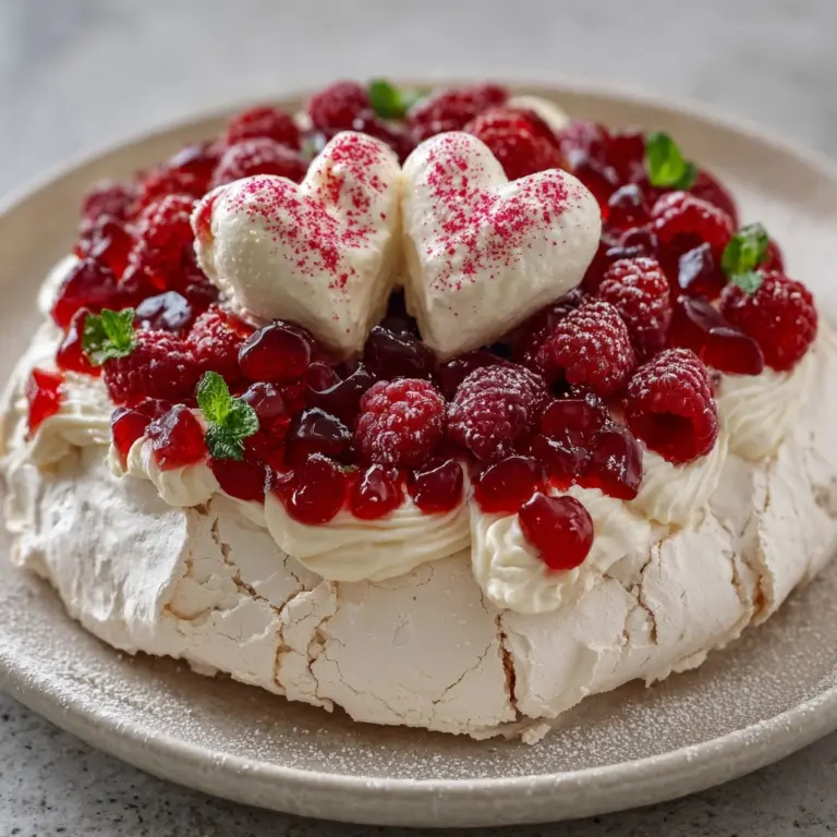 Heart-Shaped Pavlova Recipe