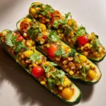 Turkey and Veggie Stuffed Zucchini Boats Recipe