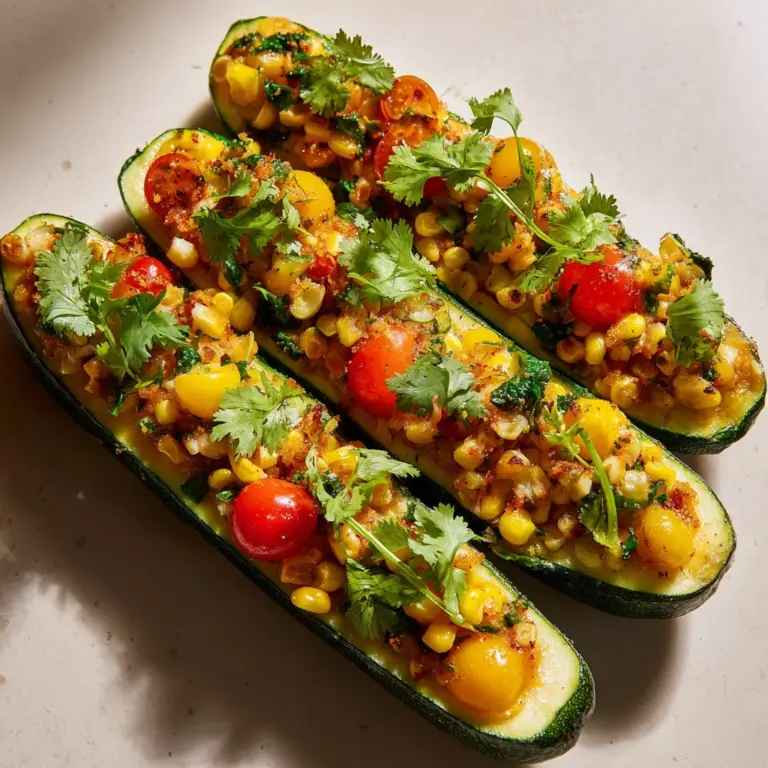 Turkey and Veggie Stuffed Zucchini Boats Recipe
