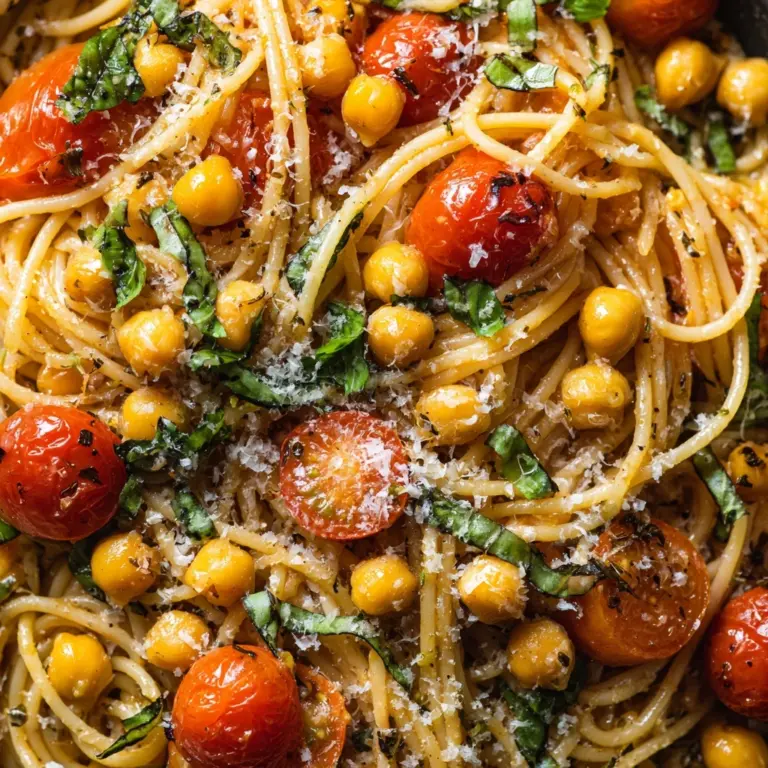 Slow Roasted Chickpea and Tomato Pasta Recipe