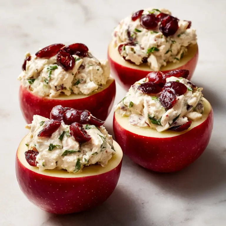Cranberry Tuna Salad on Apple Slices Recipe