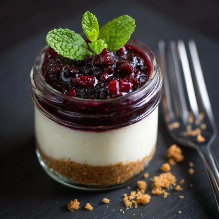 No-Bake Rhubarb Cheesecake Jars Recipe