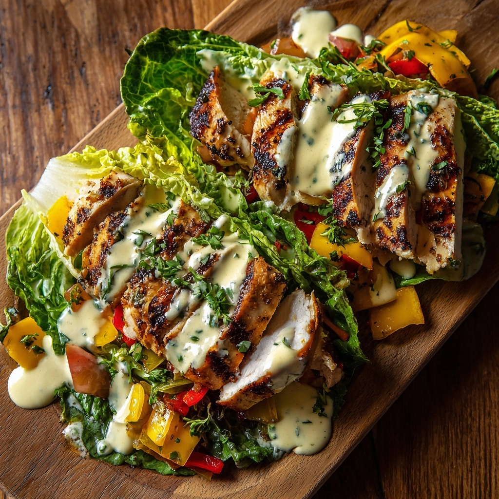 Grilled Romaine Caesar with Chicken Recipe - Recipe Image