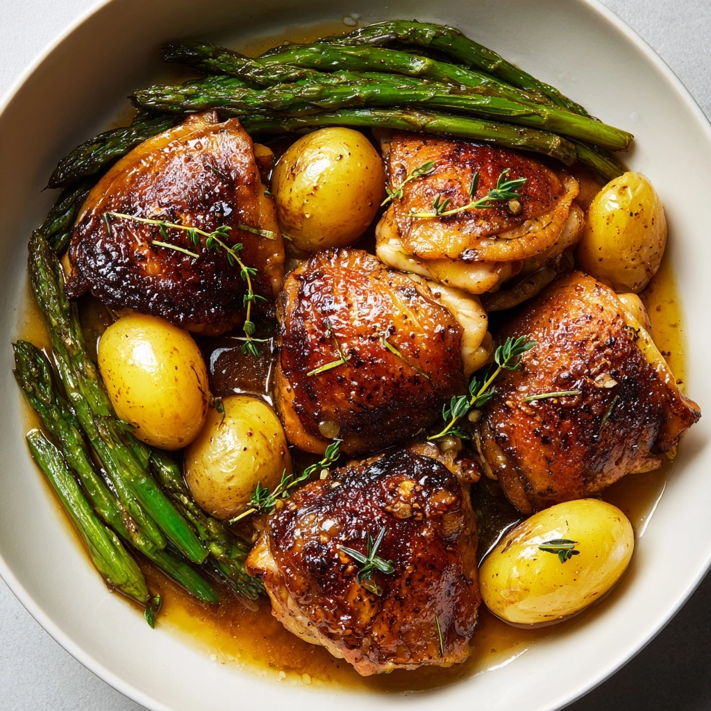 One-Pan Roasted Chicken with Spring Vegetables Recipe - Recipe Image