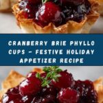 Cranberry Brie Phyllo Cups Recipe