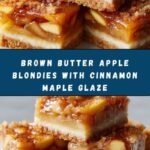 Brown Butter Apple Blondies with Cinnamon Maple Glaze Recipe