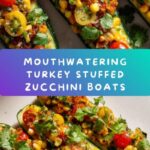 Turkey and Veggie Stuffed Zucchini Boats Recipe