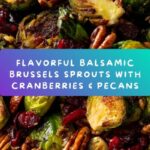 Balsamic Roasted Brussels Sprouts with Cranberries & Pecans Recipe
