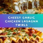 Garlic Chicken Lasagna Twirls Recipe