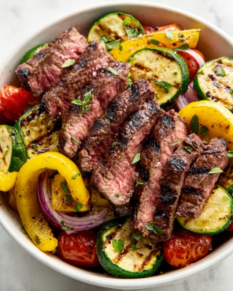 Sizzling Steak with Roasted Veggies Recipe - Recipe Image