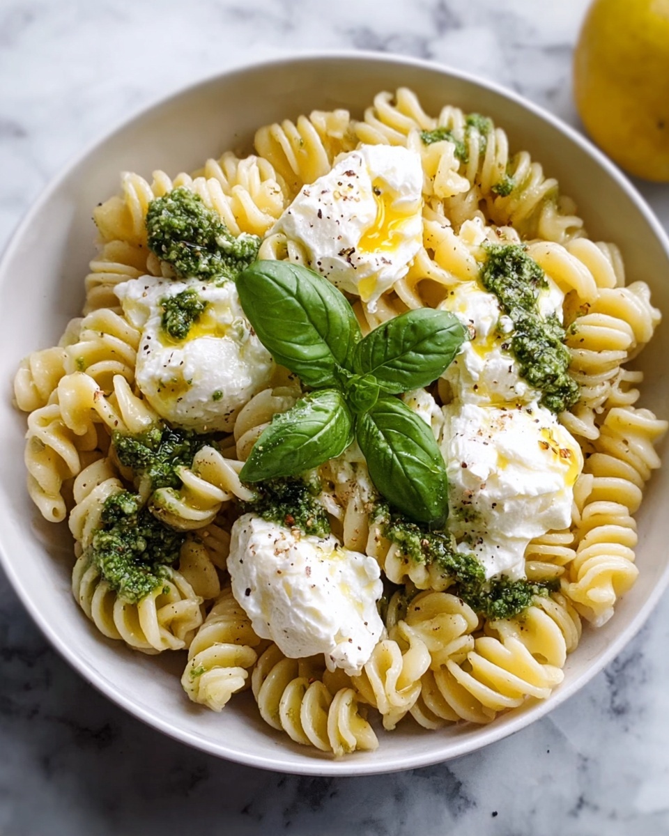 Zesty Lemon Burrata Pasta Salad Recipe - Recipe Image
