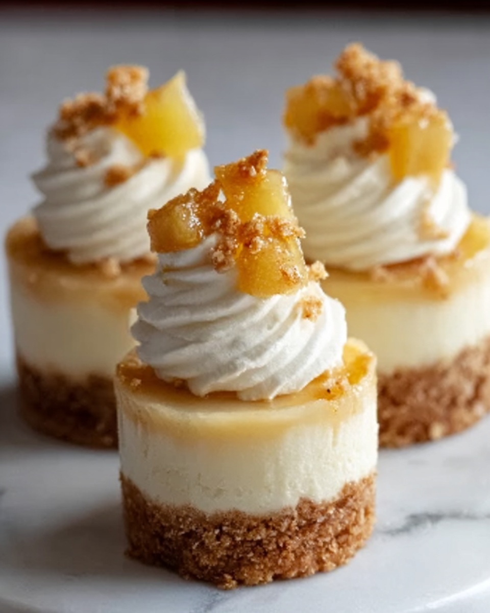 Apple Crisp Mini Cheesecakes Recipe - Recipe Image