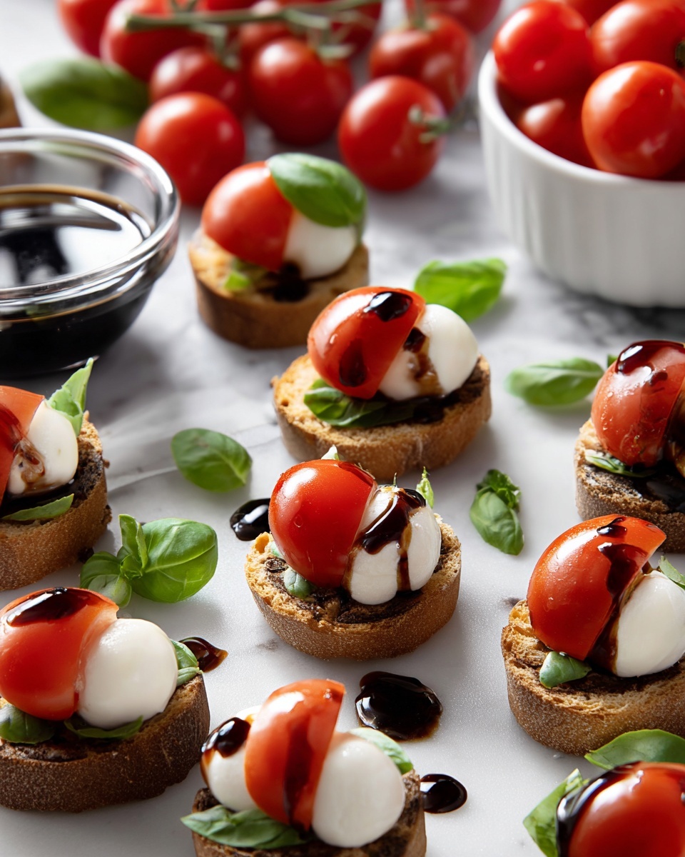 Caprese Salad Bites with Balsamic Reduction Recipe - Recipe Image
