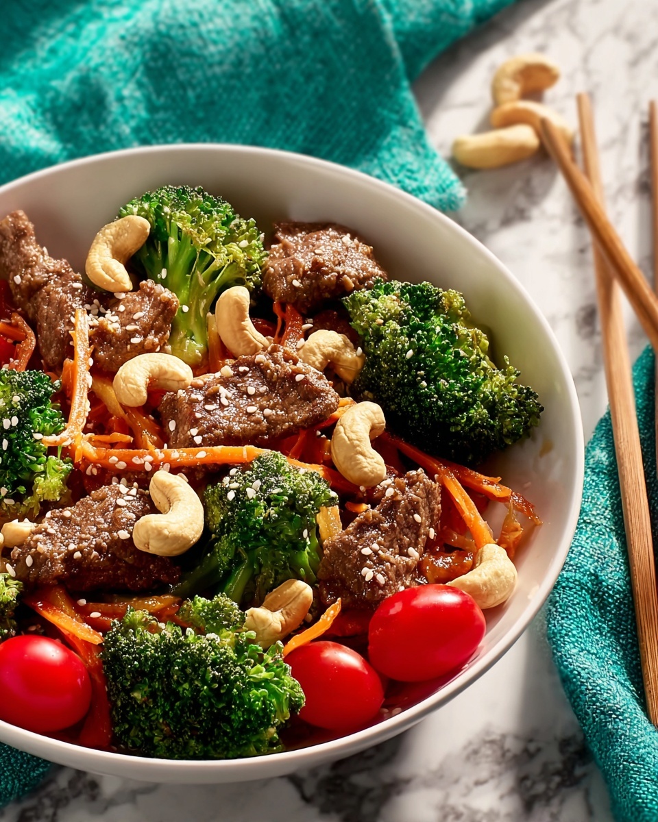 Gingery Broccoli-Fry with Cashews Recipe - Recipe Image