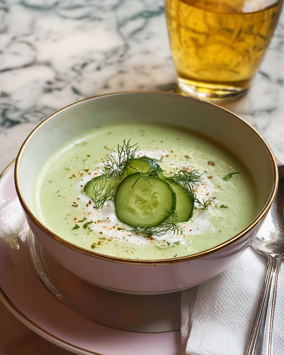 Cold Cucumber Soup with Yogurt and Dill Recipe - Recipe Image
