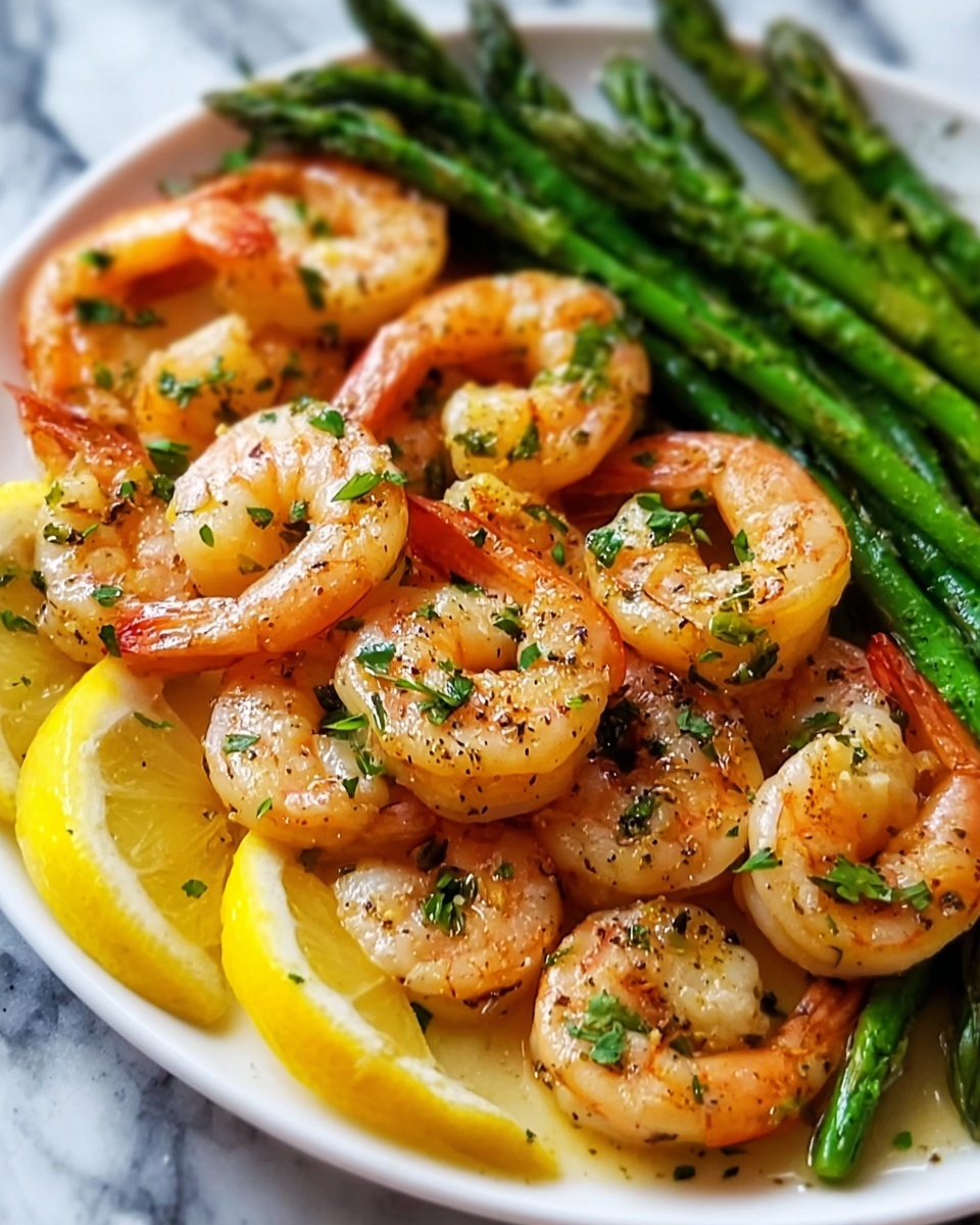 Lemon Garlic Shrimp and Asparagus Recipe - Recipe Image