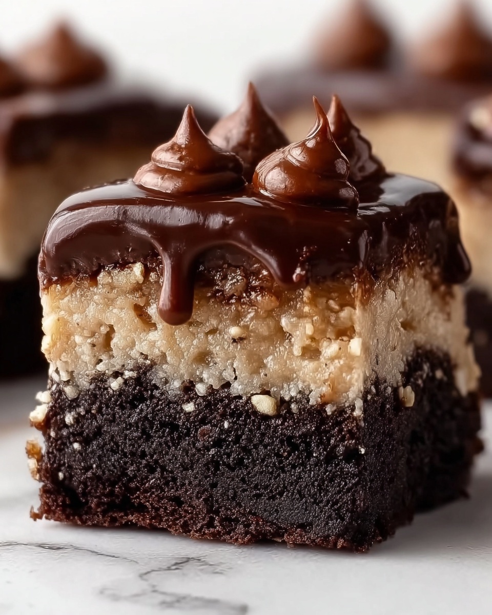 Chocolate Peanut Butter Ooey Gooey Cake Delight Recipe - Recipe Image
