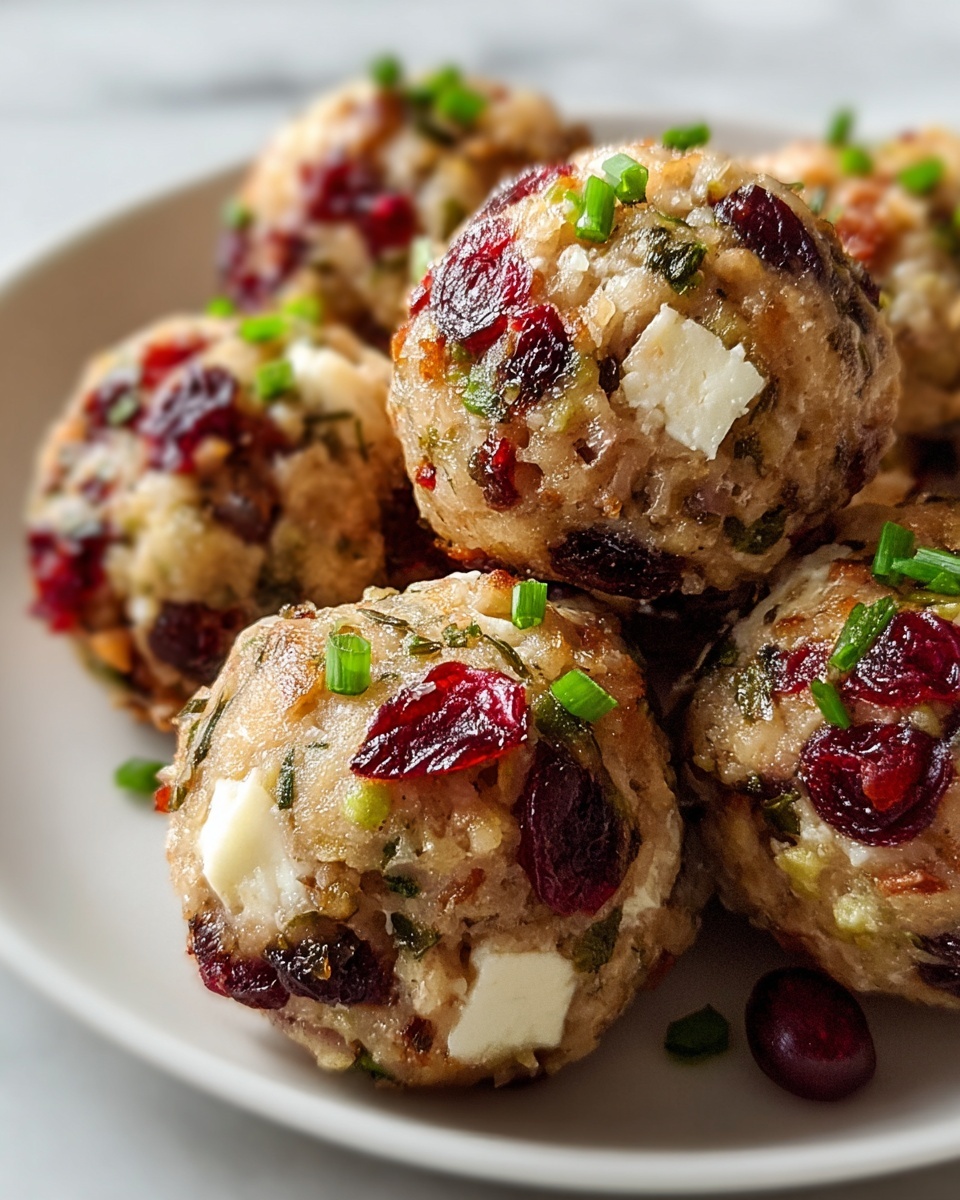 Cranberry Turkey Stuffing Balls Recipe - Recipe Image