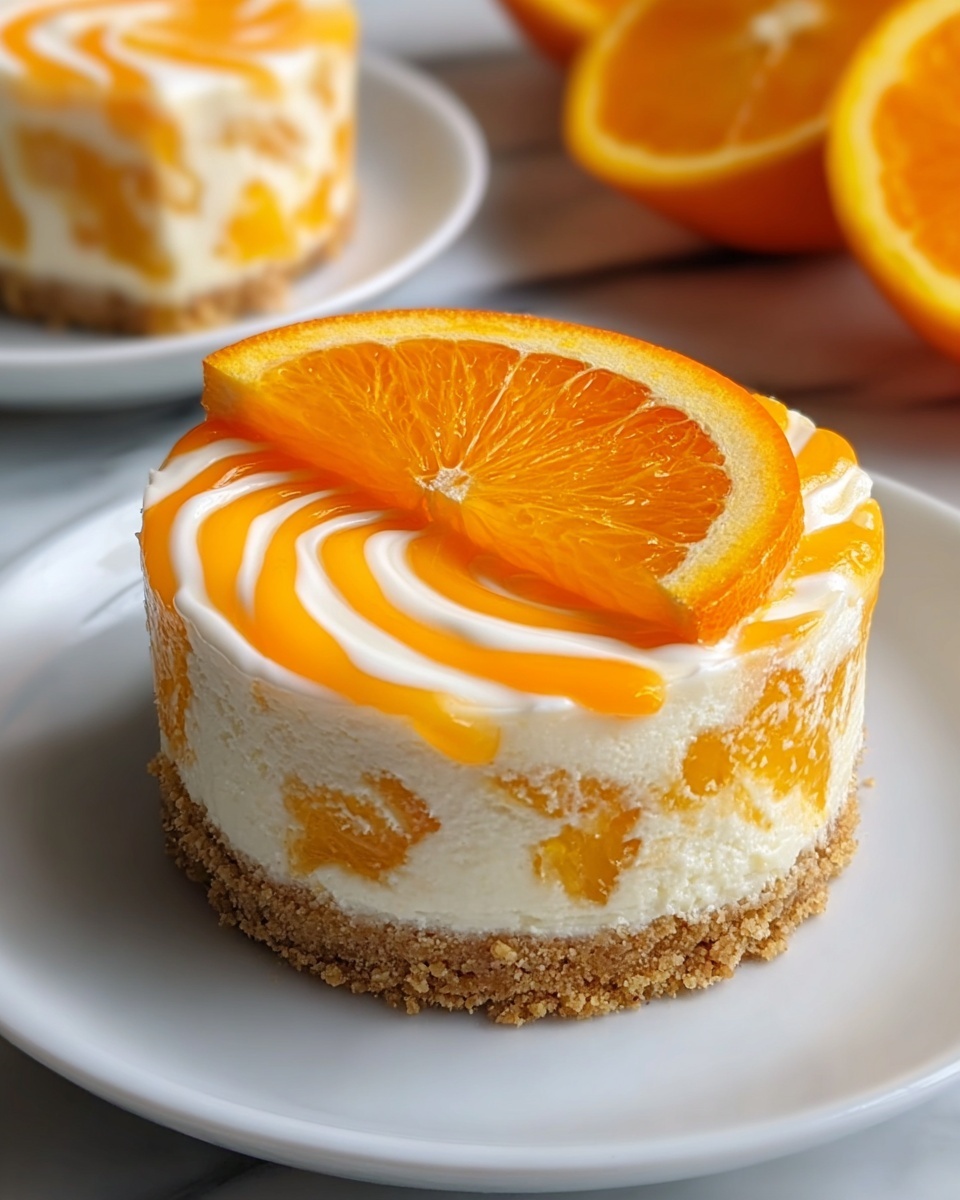 No-Bake Orange Creamsicle Cheesecake Recipe - Recipe Image