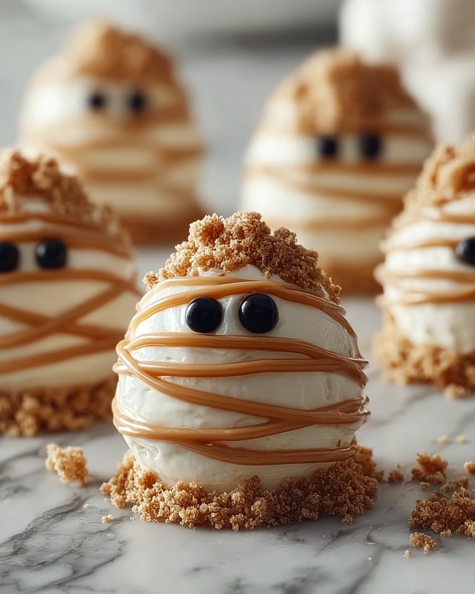 Mummy Wrapped Cheesecake Bites: A Spooktacular Treat Recipe - Recipe Image