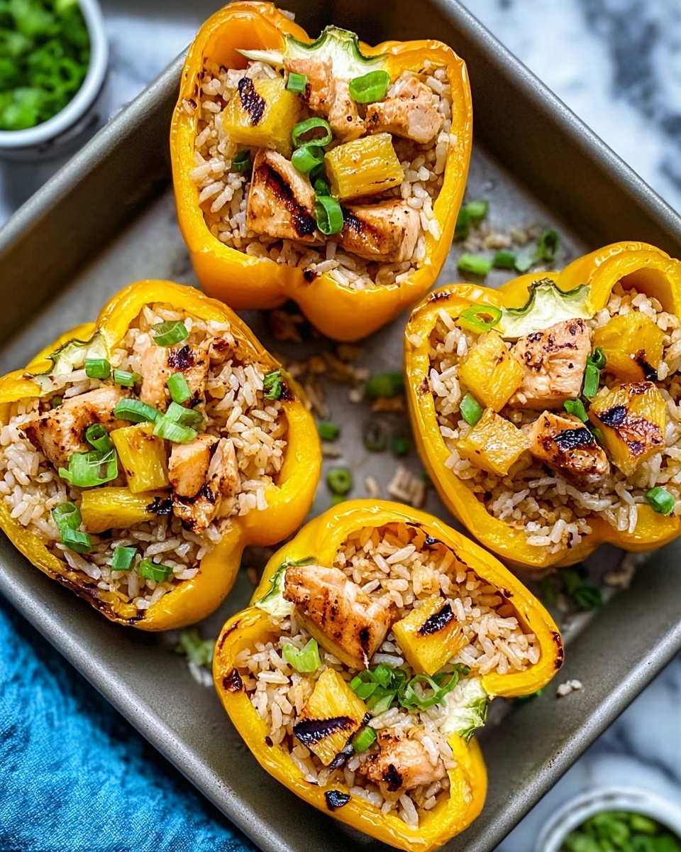 Teriyaki Pineapple Chicken & Rice Stuffed Peppers Recipe - Recipe Image