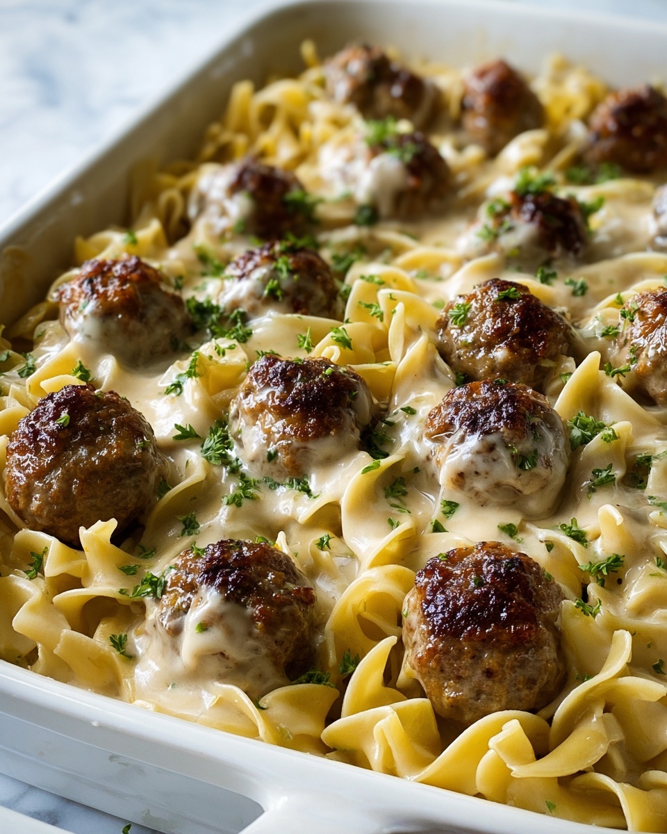 Swedish Meatball Noodle Bake Recipe - Recipe Image