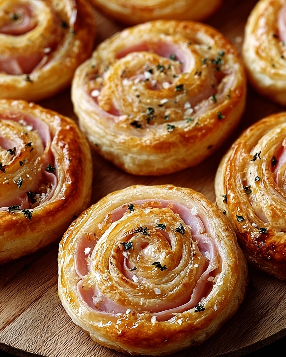 Ham and Cheese Puff Pastry Pinwheels Recipe - Recipe Image