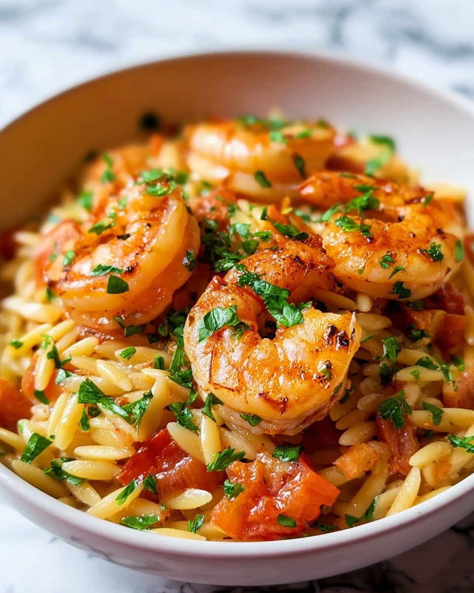 Instant Pot Tomato and Shrimp Orzo Recipe - Recipe Image