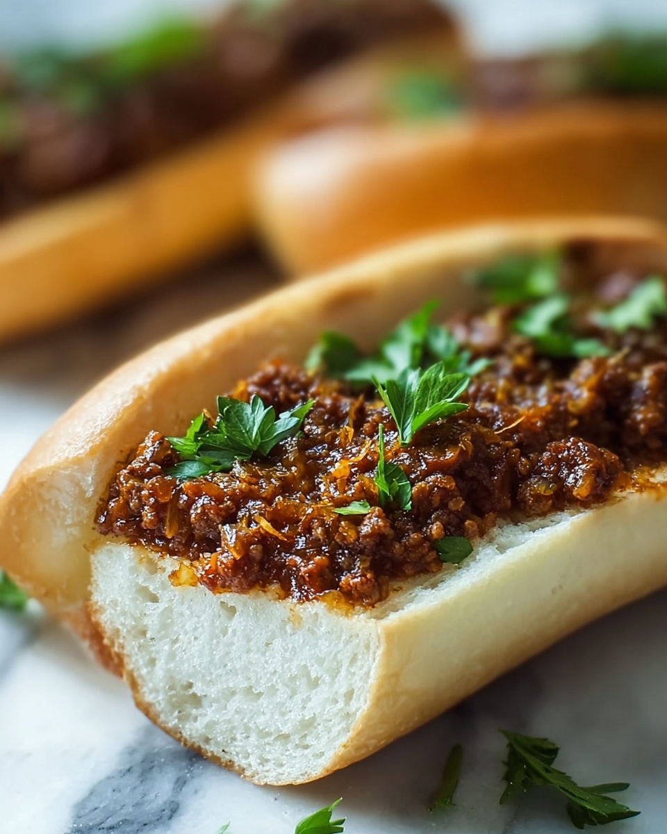 Italian Garlic Bread Sloppy Joes Recipe - Recipe Image