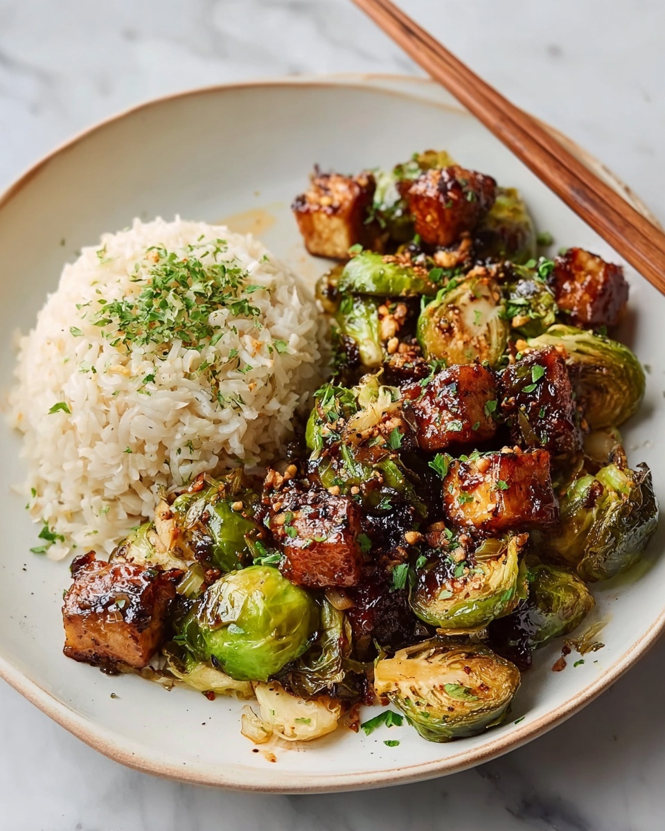 Best Air Fryer Sweet Chili Chicken and Brussels Sprouts Recipe - Recipe Image