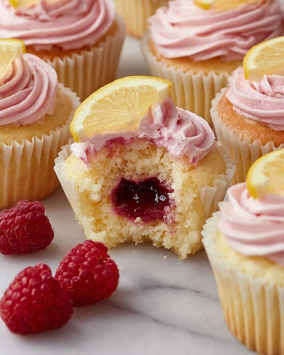 Lemon Raspberry Jam Cupcakes Recipe - Recipe Image