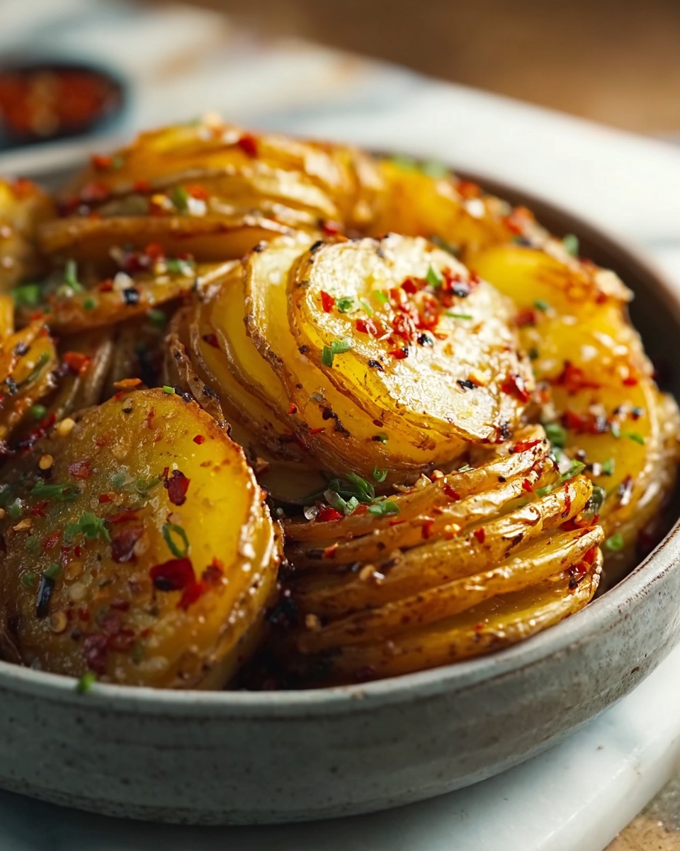 Salt & Pepper Mini Hasselback Potatoes with Cajun Dip Recipe - Recipe Image