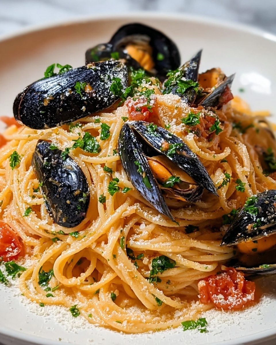 Speedy Mussels with Pasta Recipe - Recipe Image
