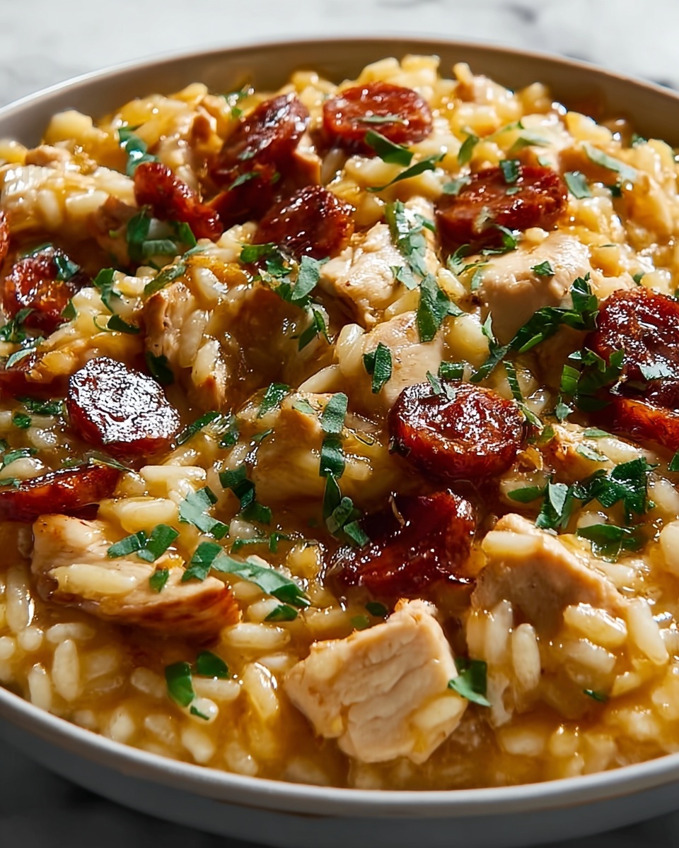 One Pot Chicken Risoni with Crispy Salami Recipe - Recipe Image