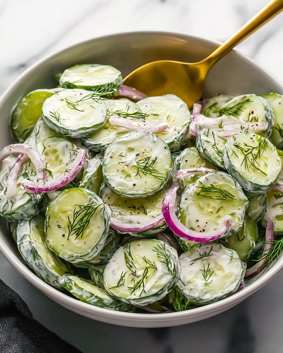 Creamy Cucumber Salad Recipe - Recipe Image
