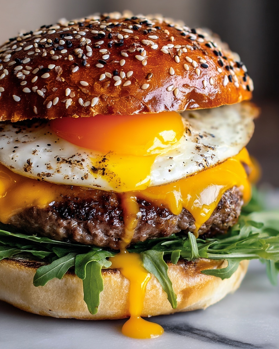 Burger with Fried Egg and Special Sauce Recipe - Recipe Image