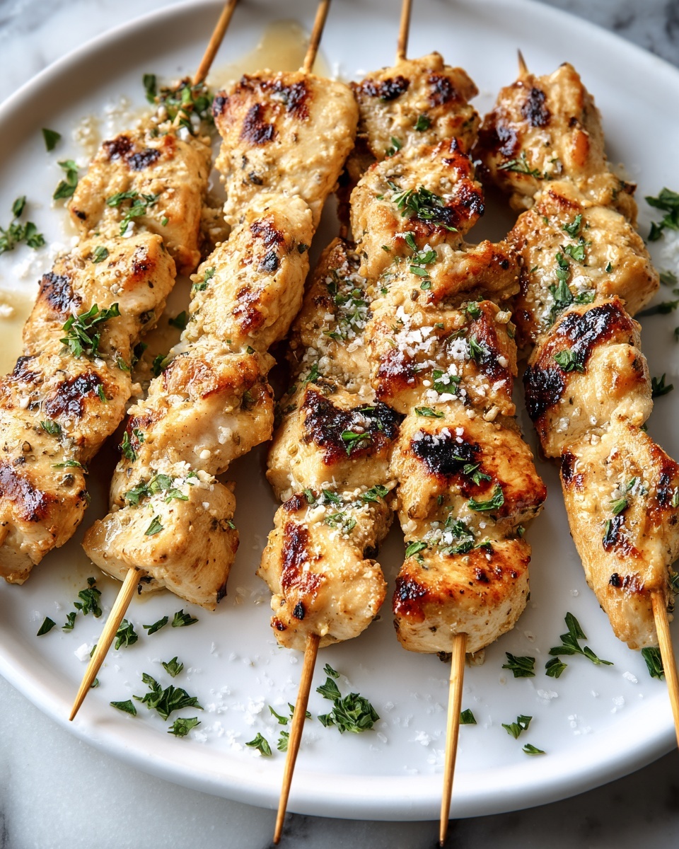 Garlic Parmesan Chicken Skewers Recipe - Recipe Image