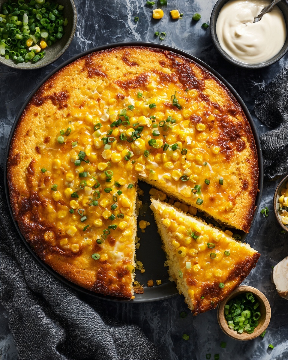 Cheesy Cream Cheese Corn Casserole Recipe - Recipe Image
