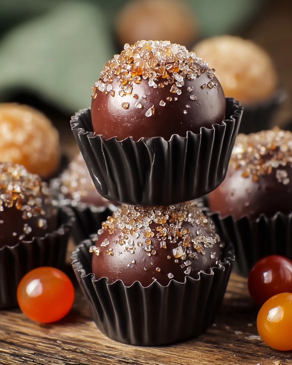 Salted Caramel White Chocolate Fudge Truffles Recipe - Recipe Image