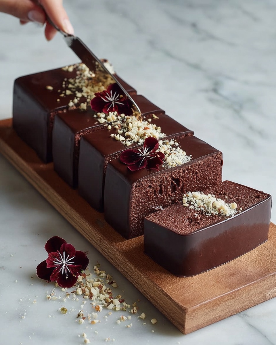 Chocolate Terrine Cake with Rich Chocolate Ganache Recipe - Recipe Image