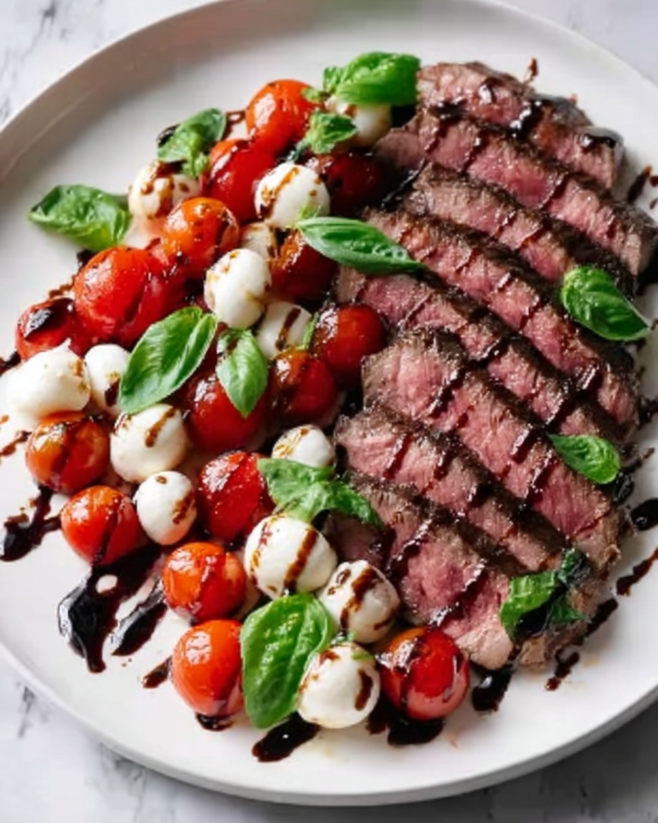 Balsamic Caprese Grilled Flank Steak Recipe - Recipe Image