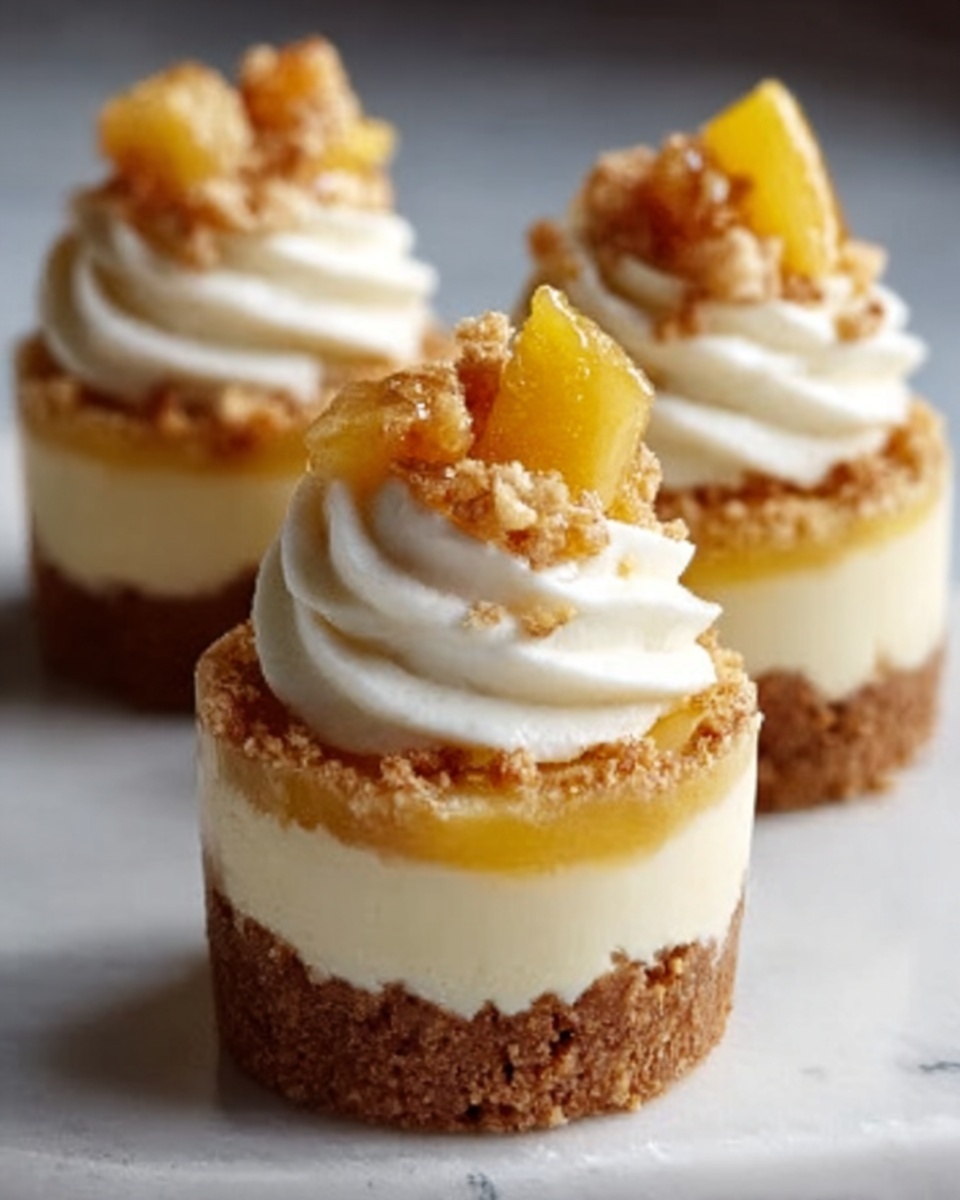 Apple Crisp Mini Cheesecakes Recipe - Recipe Image