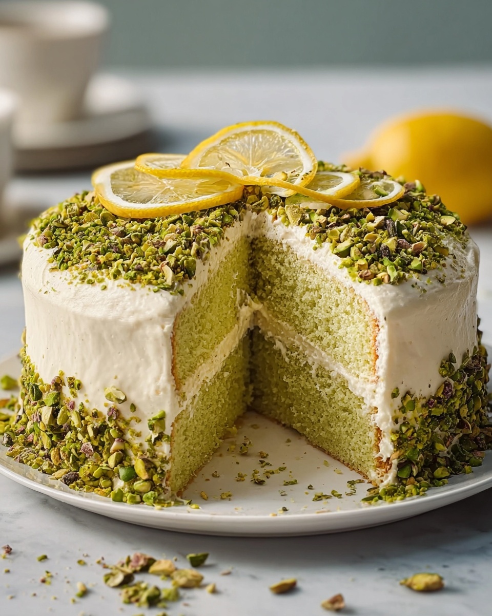Lemon Pistachio Cake Recipe - Recipe Image