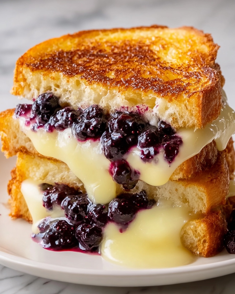 The Best Blueberry Brie Grilled Cheese You'll Ever Make Recipe - Recipe Image