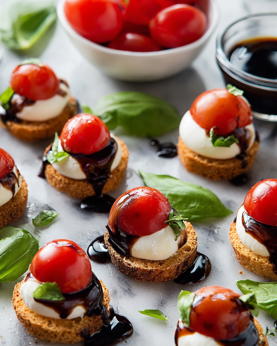Caprese Salad Bites with Balsamic Reduction Recipe - Recipe Image