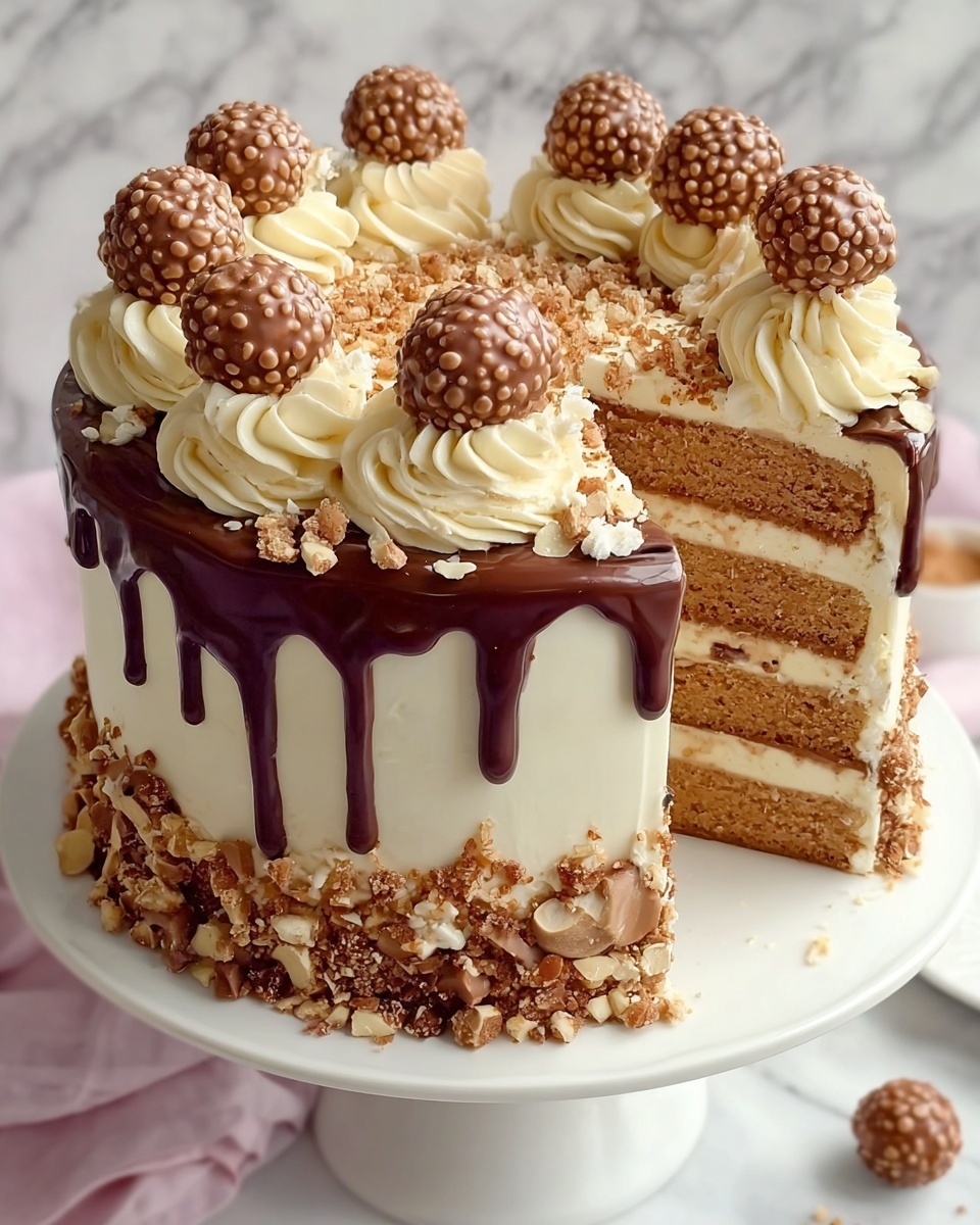 Ferrero Rocher Cake Recipe - Recipe Image