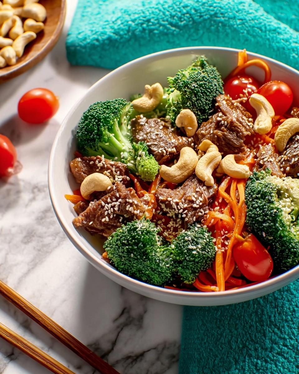 Gingery Broccoli-Fry with Cashews Recipe - Recipe Image