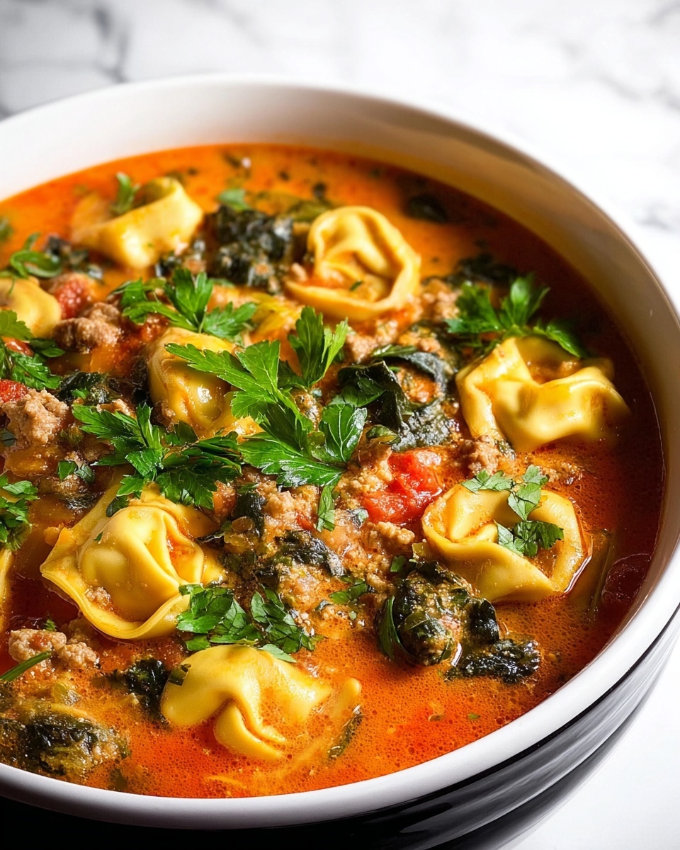 Tortellini Soup with Spinach and Parmesan Recipe - Recipe Image